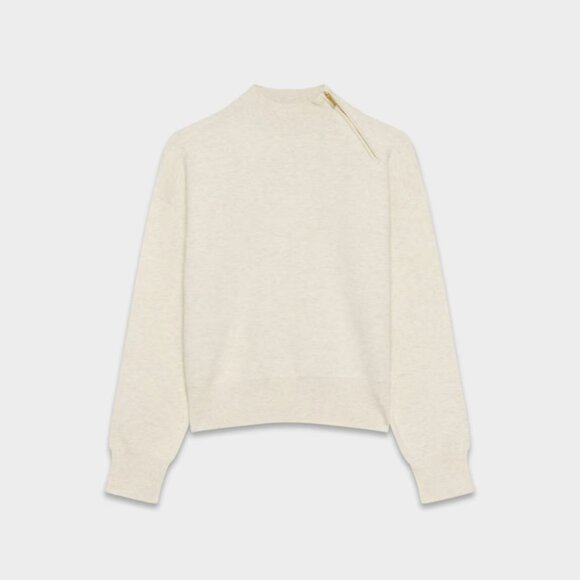 NWT Aritzia VILLAGE Mockneck Heather Birch M - Picture 6 of 8